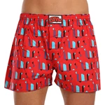 Red Men's Patterned Boxer Shorts Styx Shapes