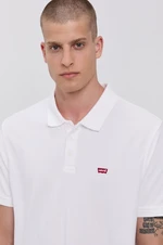 Polo tričko Levi's pánské, bílá barva, hladké, 35883.0003-Neutrals