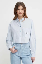 Bavlněná košile Calvin Klein Jeans relaxed, s klasickým límcem, J20J222614