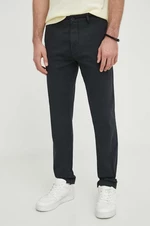 Kalhoty Pepe Jeans SLIM CHINO pánské, černá barva, přiléhavé, PM211655