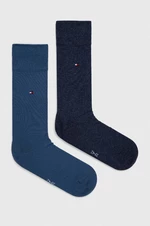 Ponožky Tommy Hilfiger 2-pack pánské, zelená barva