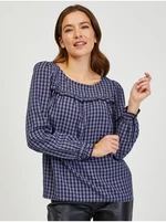 Dark blue plaid blouse ORSAY - Ladies