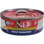 Konzerva N&D Cat Quinoa Weight Management Lamb 80g