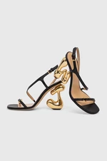 Kožené sandály JW Anderson Bubble Heel černá barva, ANW42050A