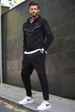 Madmext Black Men's Tracksuit Set 5673