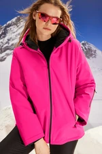 Trendyol Winter Essentials/Ski Collection Pink Hooded Waterproof Down Jacket