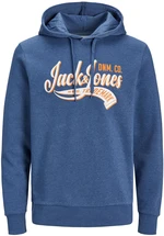 Jack&Jones PLUS Pánska mikina JJELOGO Regular Fit 12236803 Ensign Blue 4XL