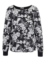 White-black women's floral blouse ORSAY