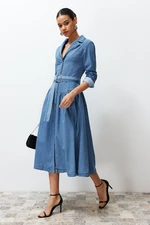 Trendyol Light Blue Plain Denim Dress