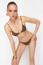 Trendyol X Zeynep Tosun Brown Accessory Detailed Accessory Bikini Set