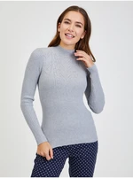 Light gray women's ribbed sweater ORSAY - Ladies