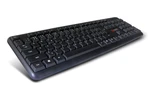 Klávesnice C-TECH KB-102 PS2 slim black, CZ/SK