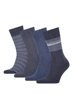 Tommy Hilfiger Ponožky - TH MEN SOCK 4P TIN GIFTBOX STRIPE modré