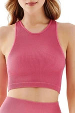 Gabriella Seamless halter rib 1203 rose Sportovní top S/M růžová