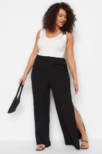 Trendyol Curve Black High Waist Crescent Woven Trousers