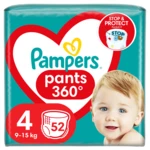 Pampers Active Baby Pants Kalhotkové plenky vel. 4, 9-15 kg, 52 ks