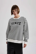 DEFACTO Regular Fit Printed Long Sleeve Sweatshirt