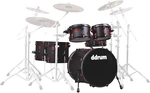 DDRUM Hybrid 6 Acoustic/Trigger Black Set Batteria Acustica