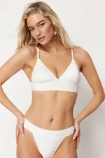 Trendyol Bridal Ecru Triangle Textured Bikini Top