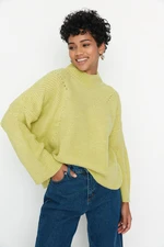 Trendyol Yellow Soft Textured Basic Knitwear Sweater