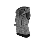 Women's vest Melange Teddy blk/wht