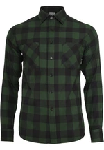 Plaid flannel shirt blk/forest