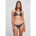 Women's bikini with blackflower triangle pattern