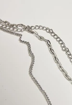 Silver necklace with safety pin