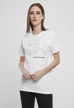 Women's T-shirt with world map white