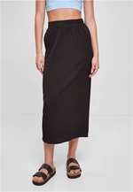 Women's ribbed skirt Midi skirt black