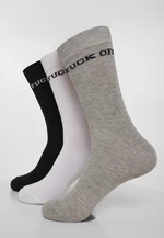 Fuck Off Socks 3-Pack Black/Grey/White