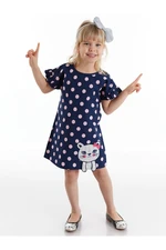 Vestito da ragazza Denokids CFF-21Y1-013/Navy blue