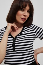 Cotton blouse with stripes