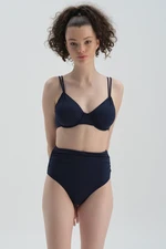 Dagi Navy Blue Lifting High Waist Bikini Bottom