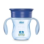 CHICCO Hrneček Perfect 360 s držadly modrý 12m+ 200 ml