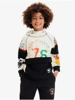 Black and cream boys hoodie Desigual Renne - Boys