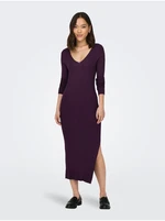 Purple women's sweater midi dress ONLY Julie - Women's