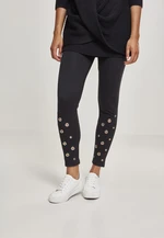 Women's leggings with eyelet black