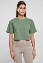 Women's short oversized sage t-shirt