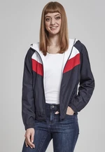 Women's 3-Tone Windbreaker Navy/White/Fiery Red