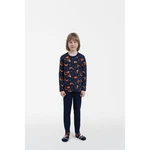 Boys' pyjamas Witalis, long sleeves, long legs - print/navy blue