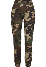 Women's camo cargo pants high waist woodcamo