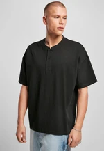 Oversized Henley T-shirt black