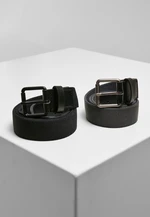 Stretch Basic Belt 2-Pack Black/Charcoal