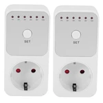 2X Countdown Timer Switch Intelligent Control Plug-In Socket Automatically Closes The Socket EU Plug