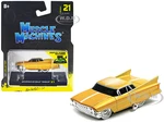 Gene Winfields 1961 Cadillac Maybelline Yellow Metallic with White Stripes 1/64 Diecast Model Car by Muscle Machines