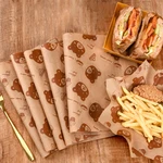 100PC Sandwich Packaging Paper Food Grade Without BisphenolA Oil Resistant Paper Bread Sandwich Fries Oilpaper Baking Tools