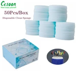 50Pcs Dental Endo Files Clean Stand Disposable Clean Sponge Sponge Pad Replacement Foam Sponges Foam Drills Block Holder