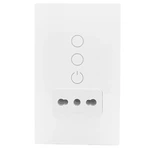 Tuya Wifi Smart Italy Light Switch Wall Socket Chile Outlet Glass Panel Plug Intelligent Remote For Smartlife