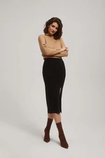 Pencil skirt with slit